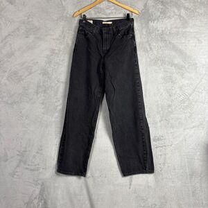 Levis Baggy Dad Jeans Black Straight Leg Denim Pants A3494-0014 Womens 26